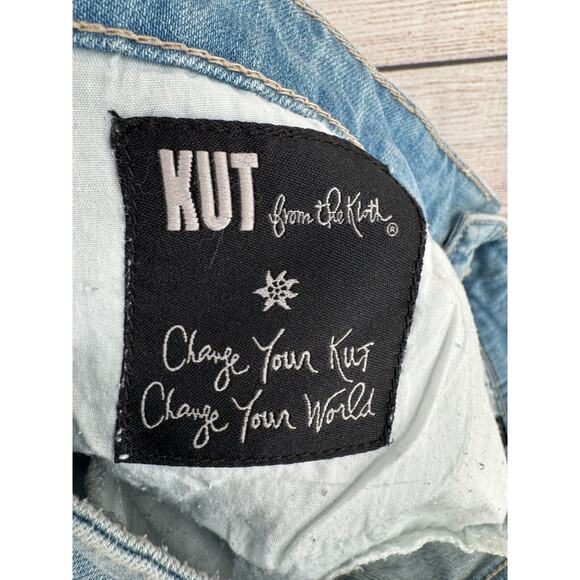 Kut from the Kloth Katy Boyfriend Distressed Jeans Women's‎ 12 Blue Light Wash - Picture 9 of 13